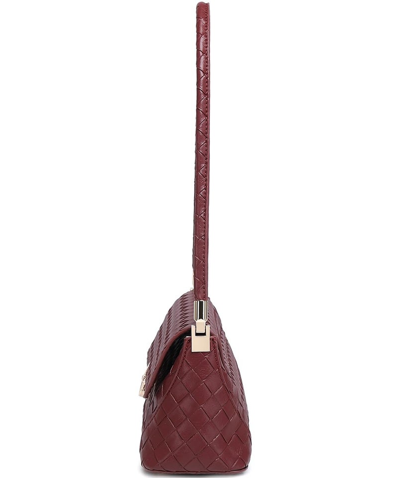 WSRYDJDL Shoulder Bags for Women Vintage Handbag Retro Classic Small Purse Cute Hobo Tote Handbag Mini Clutch Purse (BZ Wine Red) - Image 2